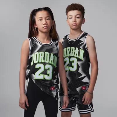 Jordan 23 Big Kids' Printed Jersey In Black