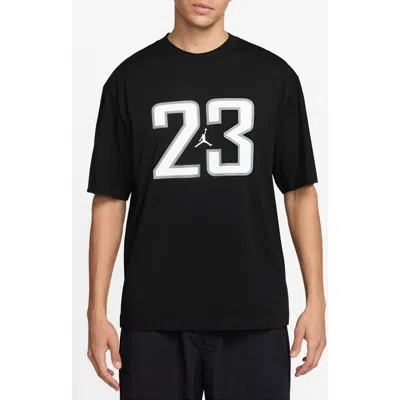 Jordan 23 Cotton Graphic T-shirt In Black