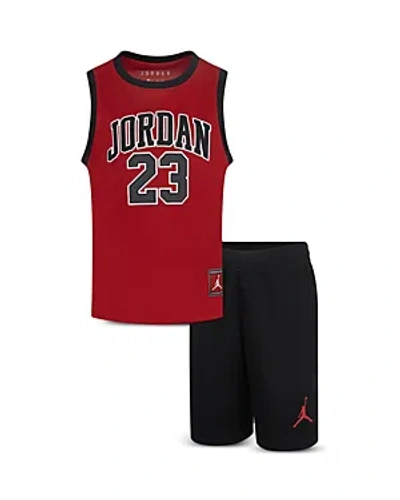 Jordan 23 Sleeveless Jersey Top & Shorts Set - Little Kid In Black
