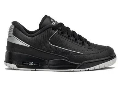 Pre-owned Jordan 2/3 Sneakers In Black/metallic Silver