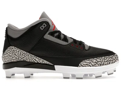 Pre-owned Jordan 3 Mid Retro Mcs Cement Sneakers In Black/fire Red/cement Grey