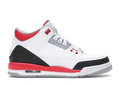 Pre-owned Jordan 3 Retro (2013) Sneakers In White/fire Red/silver In Multi