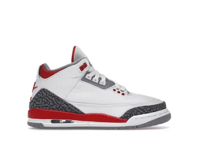Pre-owned Jordan 3 Retro (2022) Sneakers In White/fire Red/cement Grey In Multi