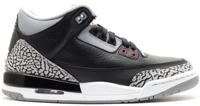 Pre-owned Jordan 3 Retro Cement (2011) Sneakers In Black/varsity Red/cement Grey In Multi