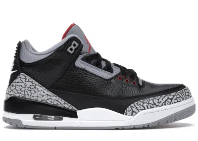Pre-owned Jordan 3 Retro Cement (2018) Sneakers In Black/fire Red/cement Grey