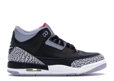 Pre-owned Jordan 3 Retro Cement (2018) Sneakers In Black/fire Red/cement Grey