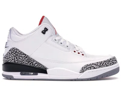 Pre-owned Jordan 3 Retro Cement '88 Dunk Contest (2013) Sneakers In White/fire Red/cement Grey In Multi