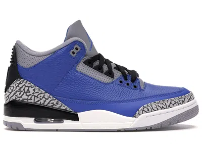 Pre-owned Jordan 3 Retro Cement Sneakers In Varsity Royal/cement Grey