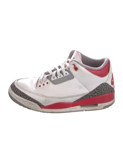 Pre-owned Jordan 3 Retro Fire Red Sneakers In Multi