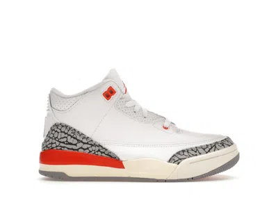Pre-owned Jordan 3 Retro Georgia Peach Sneakers In White/cosmic Clay/sail