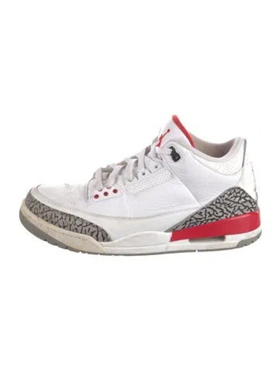 Pre-owned Jordan 3 Retro Hall Of Fame Sneakers In White