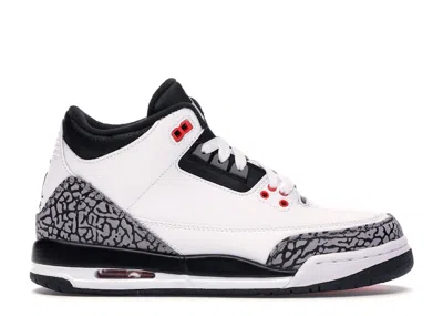Pre-owned Jordan 3 Retro Infrared 23 Sneakers In White/blackwlf Grey/infrrd 23