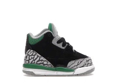 Pre-owned Jordan 3 Retro Pine Green Sneakers In Black/silver/white
