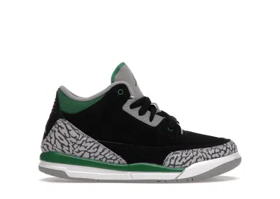 Pre-owned Jordan 3 Retro Pine Green Sneakers In Black/silver/white In Multi