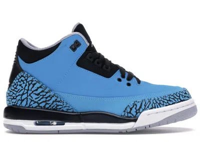 Pre-owned Jordan 3 Retro Powder Blue Sneakers In Dark Powder Blue/black/wolf Grey