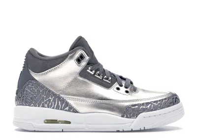 Pre-owned Jordan 3 Retro Premium Heiress Sneakers In Metallic Silver/cool Grey/white