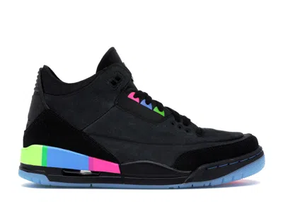Pre-owned Jordan 3 Retro Quai 54 (2018) Sneakers In Black/electric Green In Multi