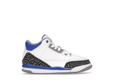 Pre-owned Jordan 3 Retro Racer Blue Sneakers In White/black/cement Grey