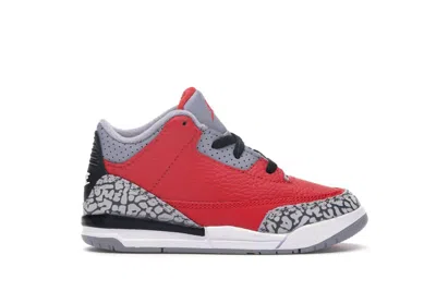 Pre-owned Jordan 3 Retro Se Sneakers In Fire Red/cement Grey In Multi