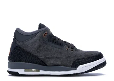 Pre-owned Jordan 3 Retro Sneakers In Anthracite/metallic Red Bronze/white