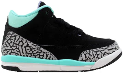 Pre-owned Jordan 3 Retro Sneakers In Black/iron Purple Bleached Turquoise