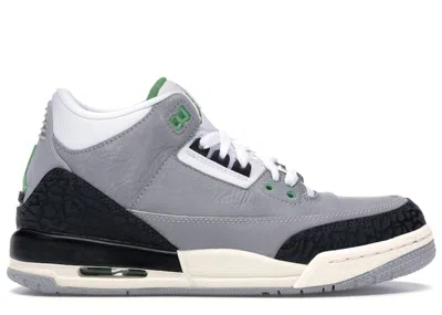 Pre-owned Jordan 3 Retro Sneakers In Light Smoke Grey/chlorophyll/black In Multi