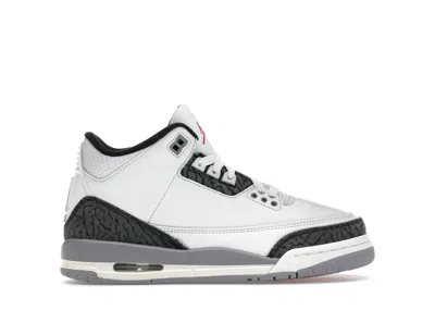 Pre-owned Jordan 3 Retro Sneakers In Summit White/fire Red/cement Grey