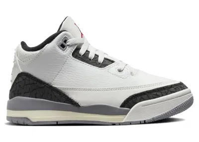 Pre-owned Jordan 3 Retro Sneakers In Summit White/fire Red/cement Grey In Multi