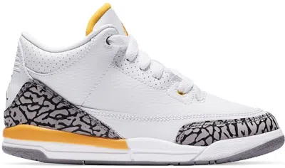 Pre-owned Jordan 3 Retro Sneakers In White/black/laser Orange