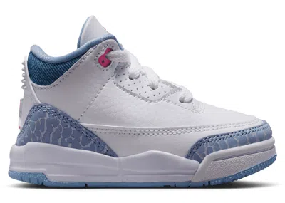 Pre-owned Jordan 3 Retro Sneakers In White/cobalt Blue Bliss/football Grey In Multi