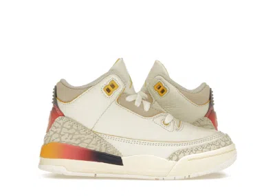 Pre-owned Jordan 3 Retro Sp J Balvin Medellín Sunset Sneakers In Multi