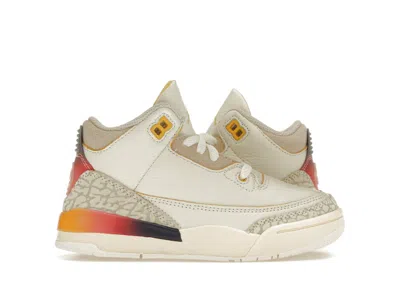 Pre-owned Jordan 3 Retro Sp J Balvin Medellín Sunset Sneakers In Multi