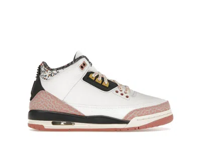 Pre-owned Jordan 3 Retro Vintage Floral Sneakers In White/anthracite/red Stardust In Multi