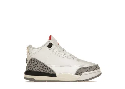 Pre-owned Jordan 3 Retro White Cement Reimagined Sneakers In Summit White/fire Red/black