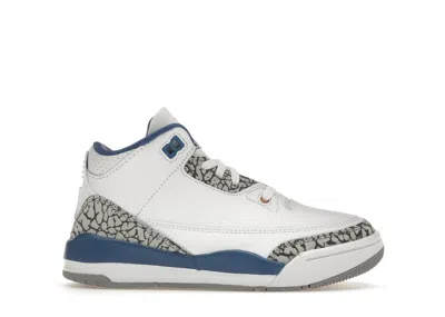 Pre-owned Jordan 3 Retro Wizards Sneakers In White/metallic Copper/true Blue