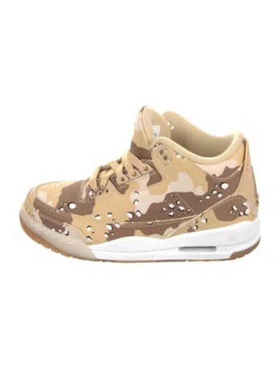 Pre-owned Jordan 3 Retro Wnba 'desert Camo' Athletic Sneakers In Neutral