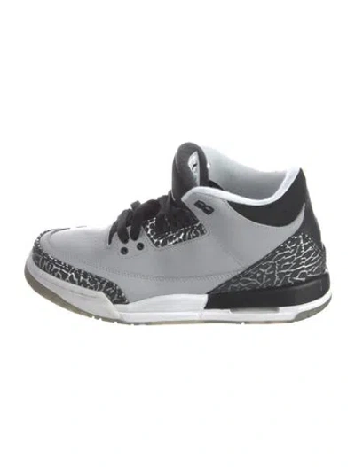 Pre-owned Jordan 3 Retro Wolf Grey Athletic Sneakers In Gray