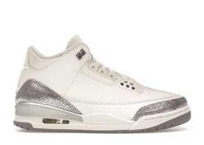 Pre-owned Jordan 3 Retro (women's) Sneakers In Sail/cement Grey/metallic Silver