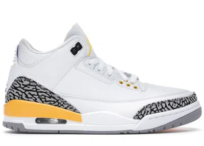 Pre-owned Jordan 3 Retro (women's) Sneakers In White/laser Orange/cement Grey