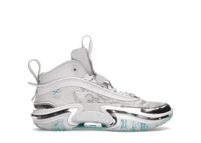 Pre-owned Jordan 36 Guo Ailun Jade Sneakers In White/hyper Jade/metallic Silver In Multi