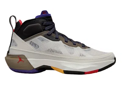 Pre-owned Jordan 37 Dark Concord Sneakers In Light Bone/fire Red/black