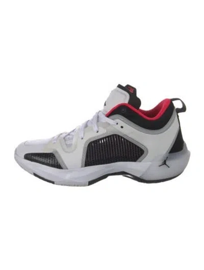 Pre-owned Jordan 37 Low "siren Red" Athletic Sneakers In White