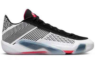 Pre-owned Jordan 38 Low Fundamental 2.0 (clear Sole) Sneakers In White/black/siren Red In Multi