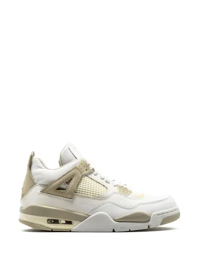 Jordan 4 Leather Sneakers In White
