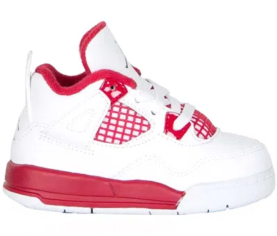 Pre-owned Jordan 4 Retro Alternate 89 Sneakers In White/black/gym Red