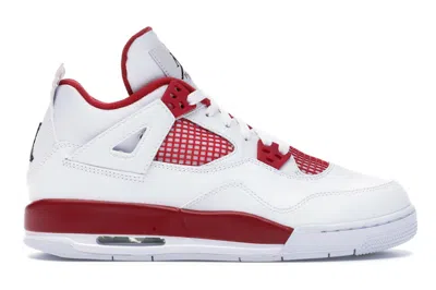 Pre-owned Jordan 4 Retro Alternate 89 Sneakers In White/black/gym Red