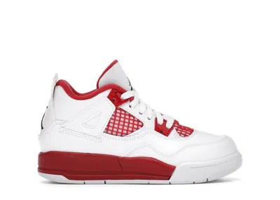 Pre-owned Jordan 4 Retro Alternate Sneakers In White/black/gym Red