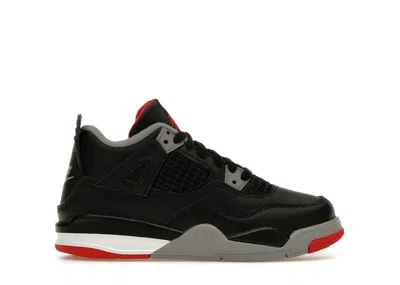 Pre-owned Jordan 4 Retro Bred Reimagined Sneakers In Black/cement Grey/varsity Red In Multi