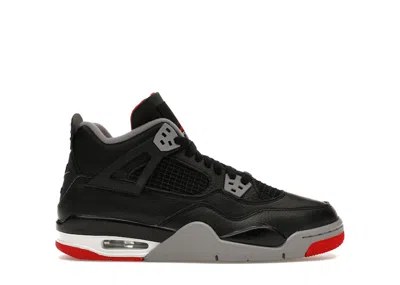 Pre-owned Jordan 4 Retro Bred Reimagined Sneakers In Black/cement Grey/varsity Red