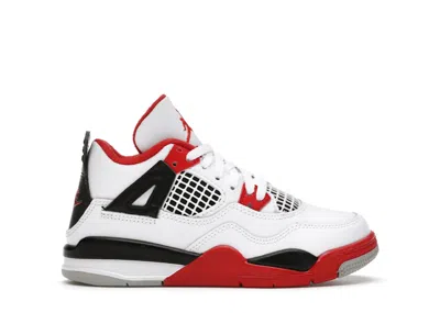 Pre-owned Jordan 4 Retro Fire Red (2020) Sneakers In White/black/tech Grey